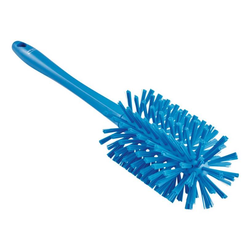 R&oslash;rb&oslash;rste, Vikan, 43cm, &Oslash;9cm, bl&aring;, polyester/PP/rustfrit st&aring;l, medium/stiv *Denne vare tages ikke retur*