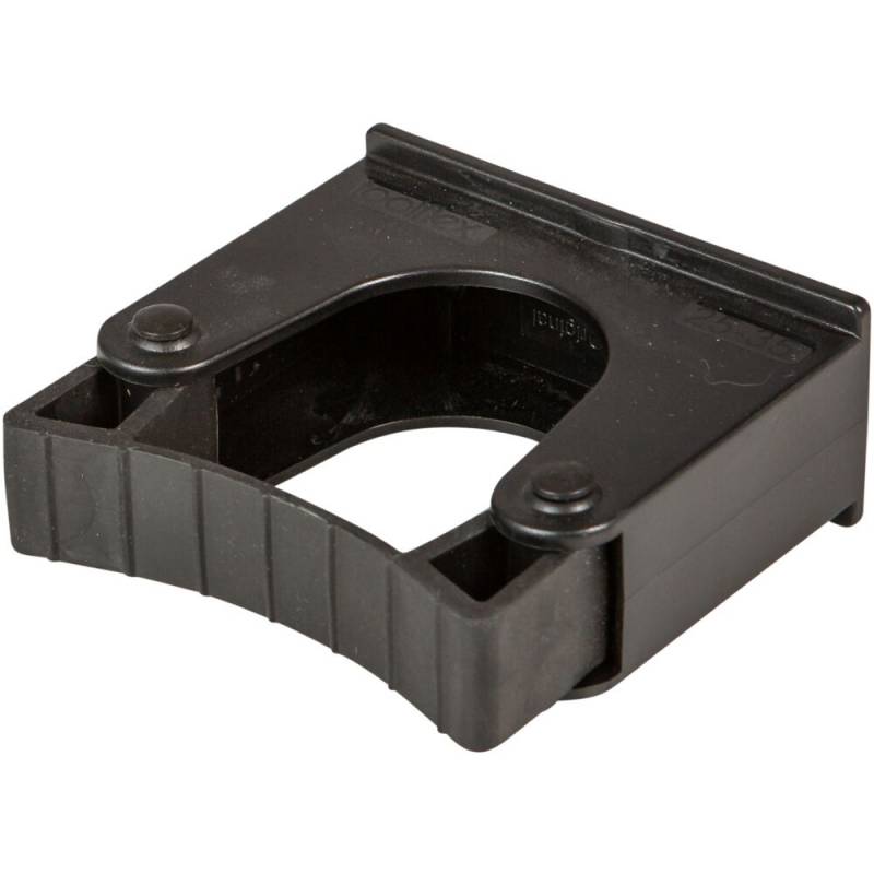 Redskabsholder, Tina Trolleys Toolflex, 80x80x35mm, sort, PP/gummi, til skaft p&aring; 25-35 mm, med to huller *Denne vare tages ikke retur*