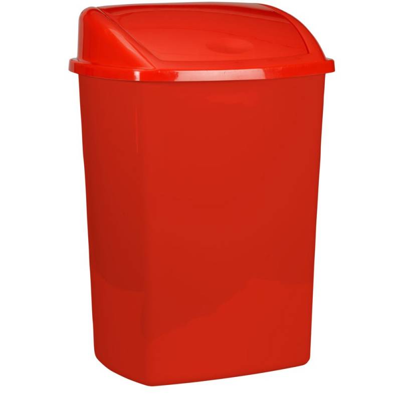 Affaldsspand, V-Part, r&oslash;d, plast, 26 l, med sving l&aring;g, forberedt til v&aelig;gmontering