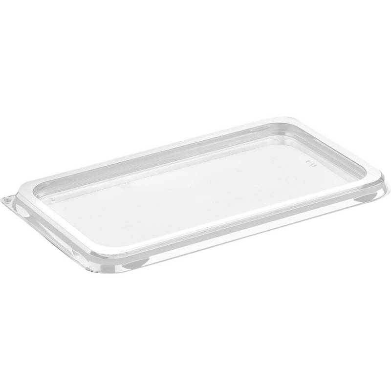 Snap-on l&aring;g, 18,5x10,5cm, klar, APET, h&oslash;jt, til standard bakke