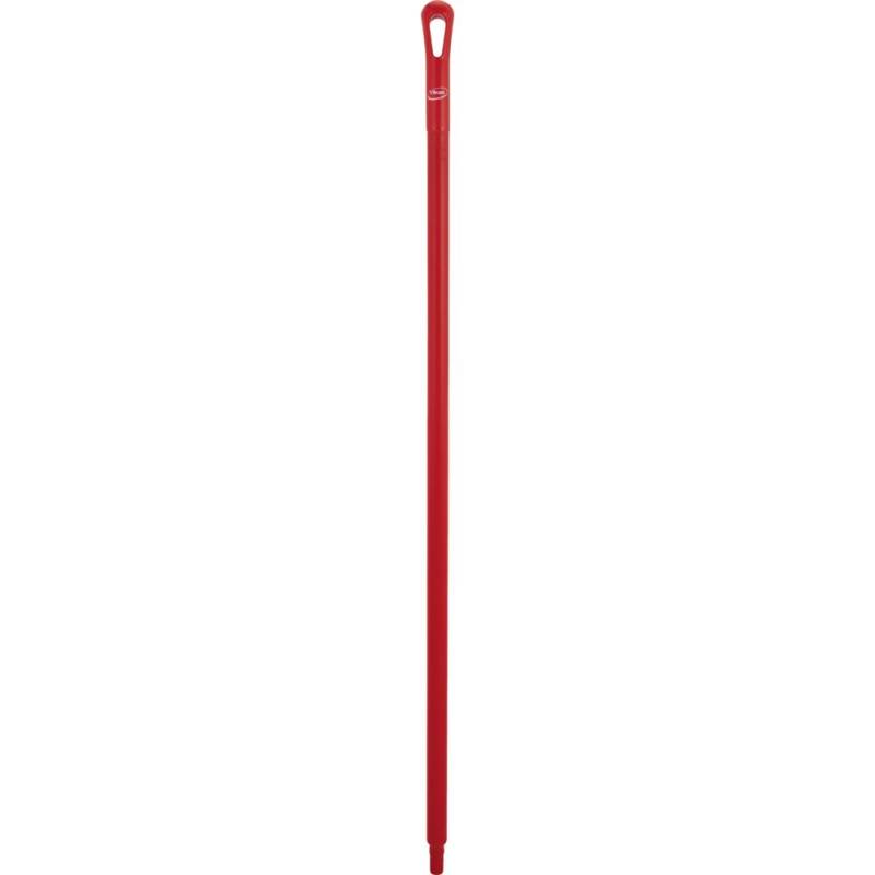 Skaft, med gevind, Vikan, 130cm, &Oslash;34cm, r&oslash;d, glas/PP, ultra hygiejnisk *Denne vare tages ikke retur*