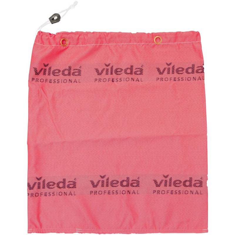 Vaskepose, Vileda, 63x58cm, r&oslash;d, PES, med &oslash;skner *Denne vare tages ikke retur*