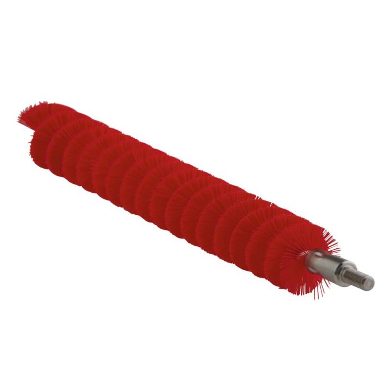 R&oslash;rrenserhoved, Vikan, 20cm, &Oslash;2cm, r&oslash;d, polyester/PP/rustfrit st&aring;l, medium *Denne vare tages ikke retur*