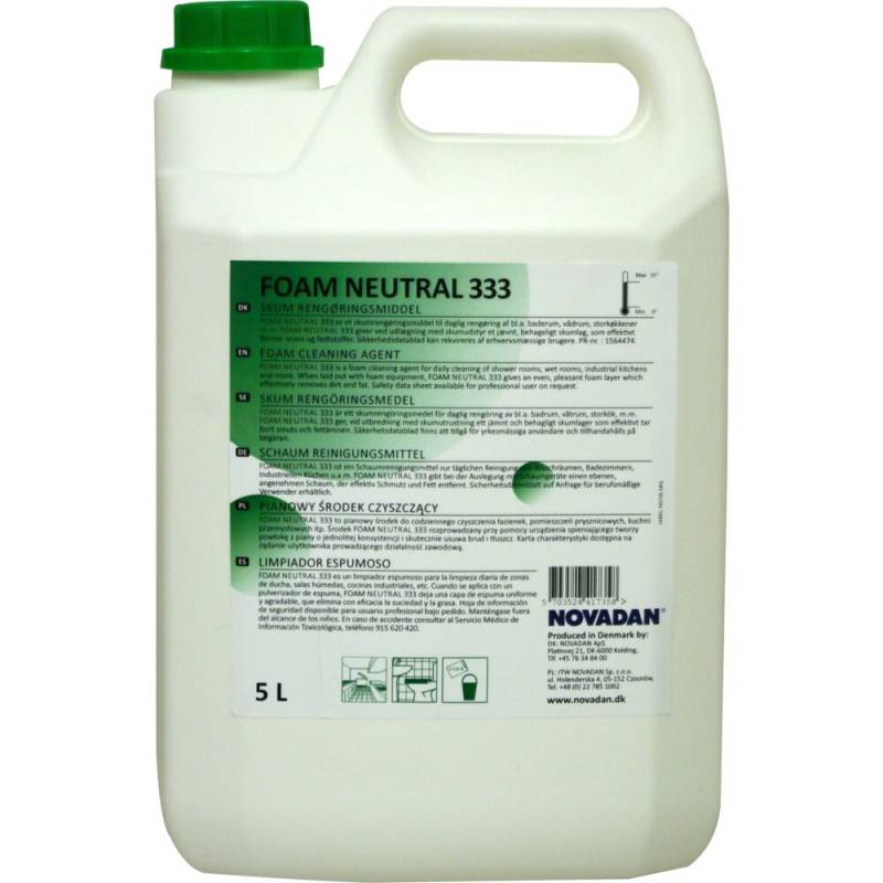 Skumreng&oslash;ring, Novadan Foam Neutral 333, 5 l, neutral, uden klor, farve og parfume *Denne vare tages ikke retur*