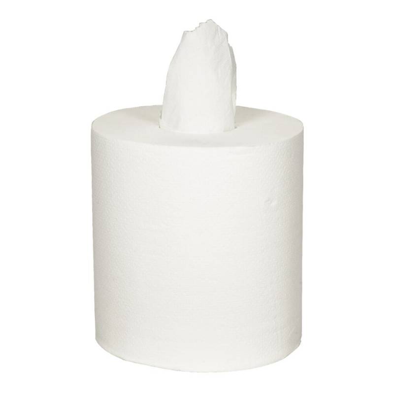 H&aring;ndkl&aelig;derulle, neutral, 1-lags, Midi, 320m x 19,6cm, &Oslash;19cm, hvid, nyfiber, uden hylse