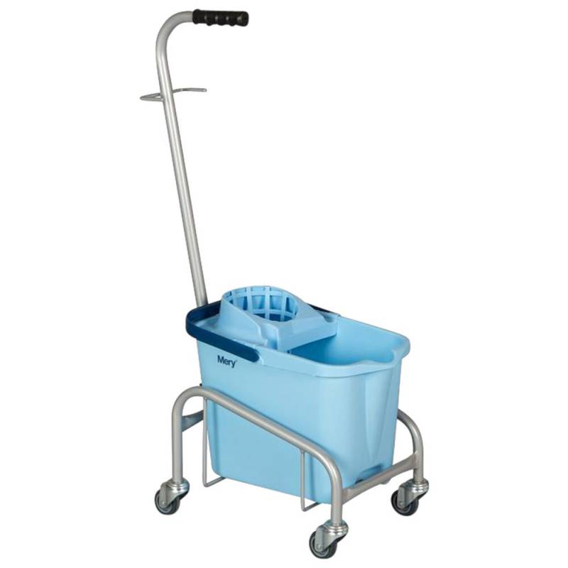 Spandvogn, Tina Trolleys, 400x270x900mm, gr&aring;, st&aring;l, med spand *Denne vare tages ikke retur*