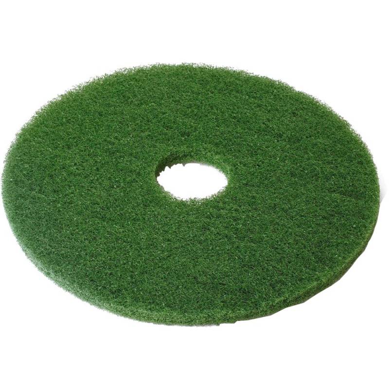 Gulvrondel, 14", &Oslash;356mm, gr&oslash;n, genanvendt PET fiber, til grovere reng&oslash;ring