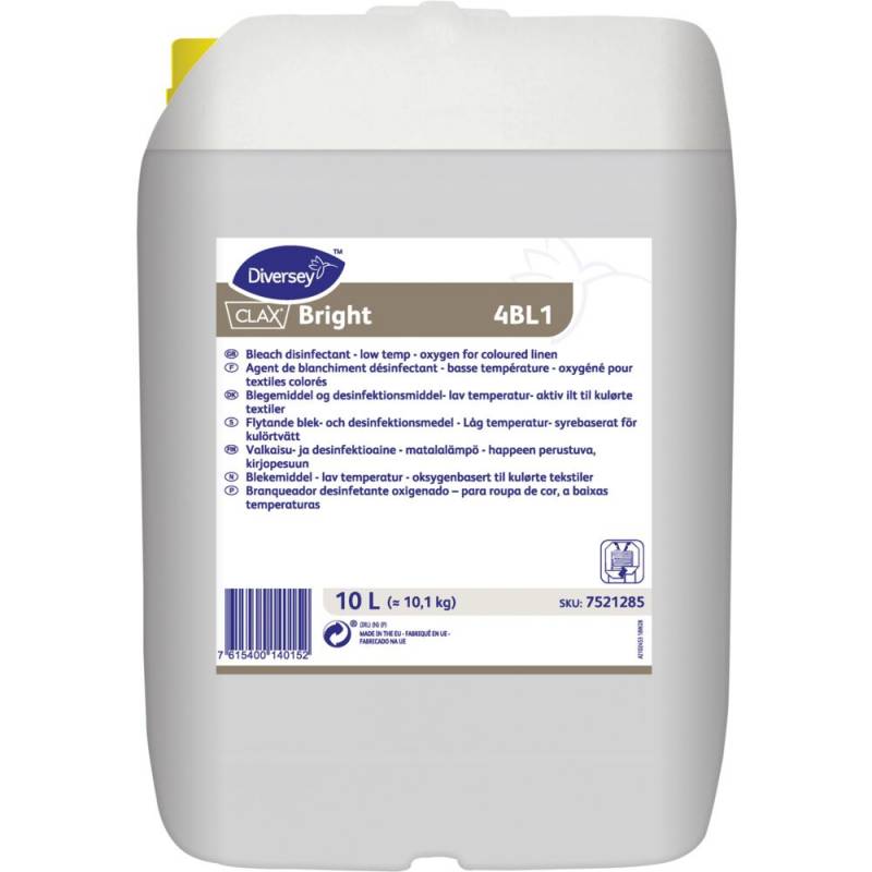 Blege- og desinfektionsmiddel, Diversey CLAX Bright 4BL1, 10 l, uden klor, farve og parfume