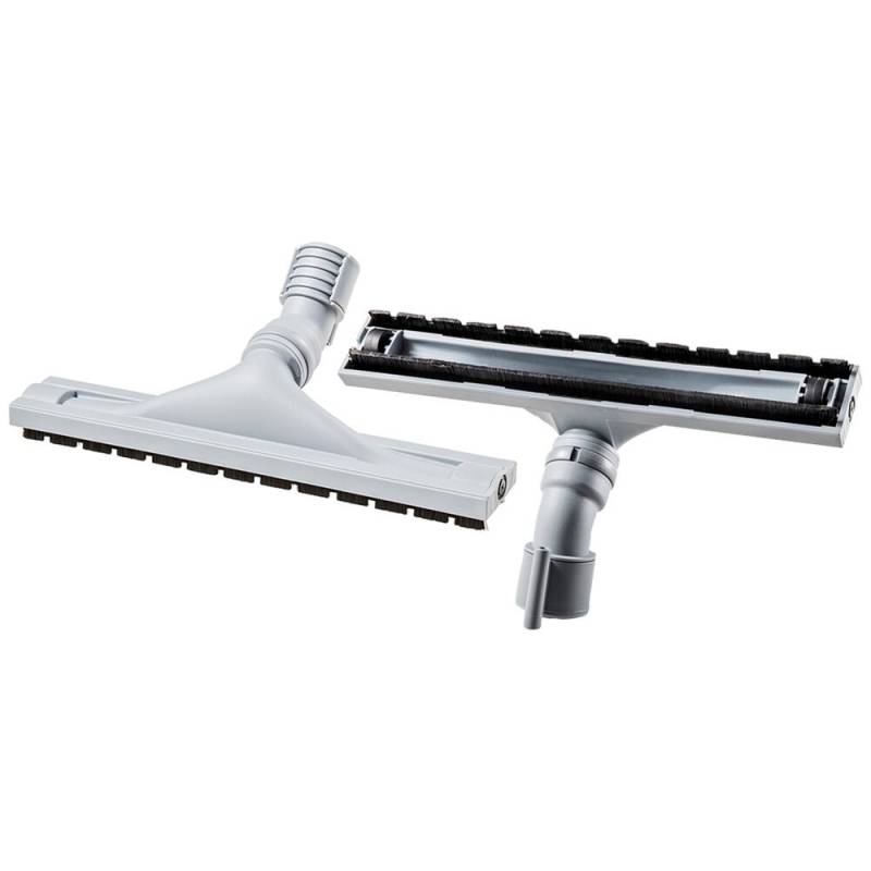 Parketmundstykke, Nilfisk, GD5, GD930, VP300/600/930, 350mm, &Oslash;32mm, gr&aring;, plast, med b&oslash;rsteh&aring;r og hjul *Denne vare tages ikke retur*