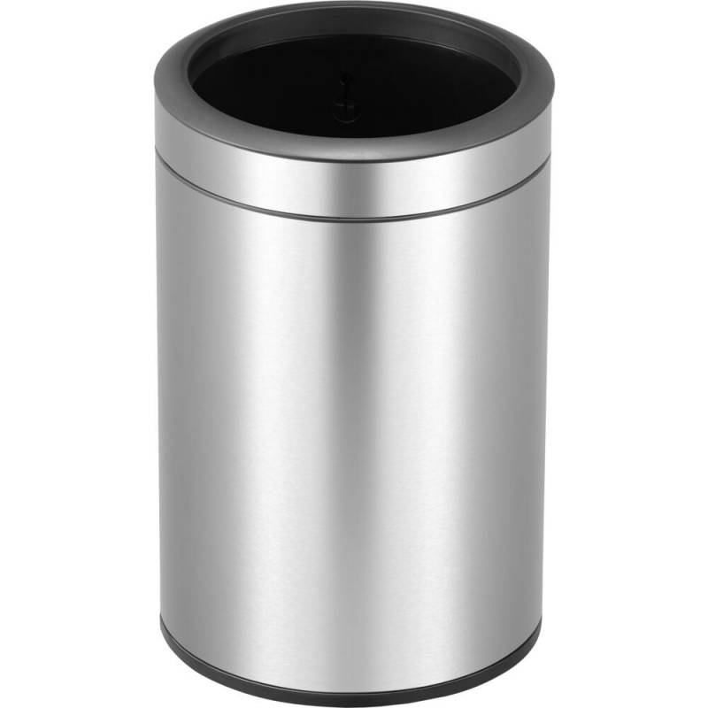 Papirkurv, EKO, st&aring;l mat, plast/rustfrit st&aring;l, 12 l, plast inderspande, fingeraftryksfri *Denne vare tages ikke retur*