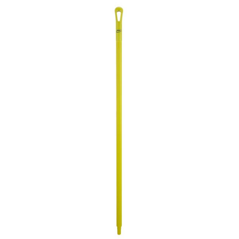 Skaft, med gevind, Vikan, 130cm, &Oslash;3,4cm, gul, glas/PP, ultra hygiejnisk *Denne vare tages ikke retur*