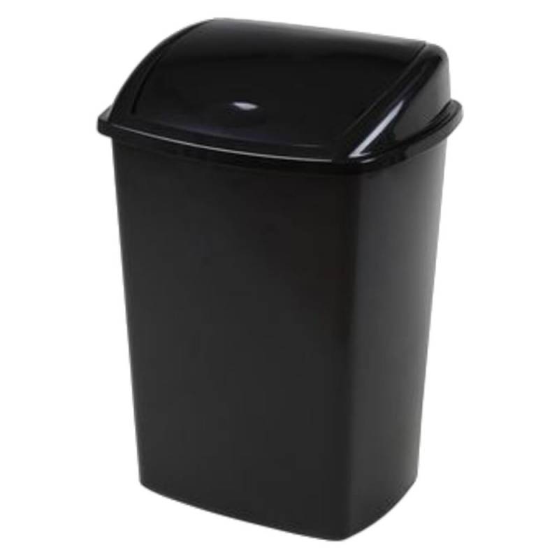 Affaldsspand, V-Part, sort, plast, 4.45 l, med sving l&aring;g, forberedt til v&aelig;gmontering