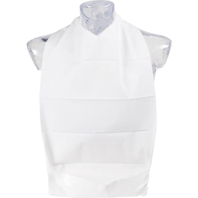 Spisestykke, ABENA Classic, 2-lags, 70x37cm, hvid, papir/PE, med bindeb&aring;nd, engangs