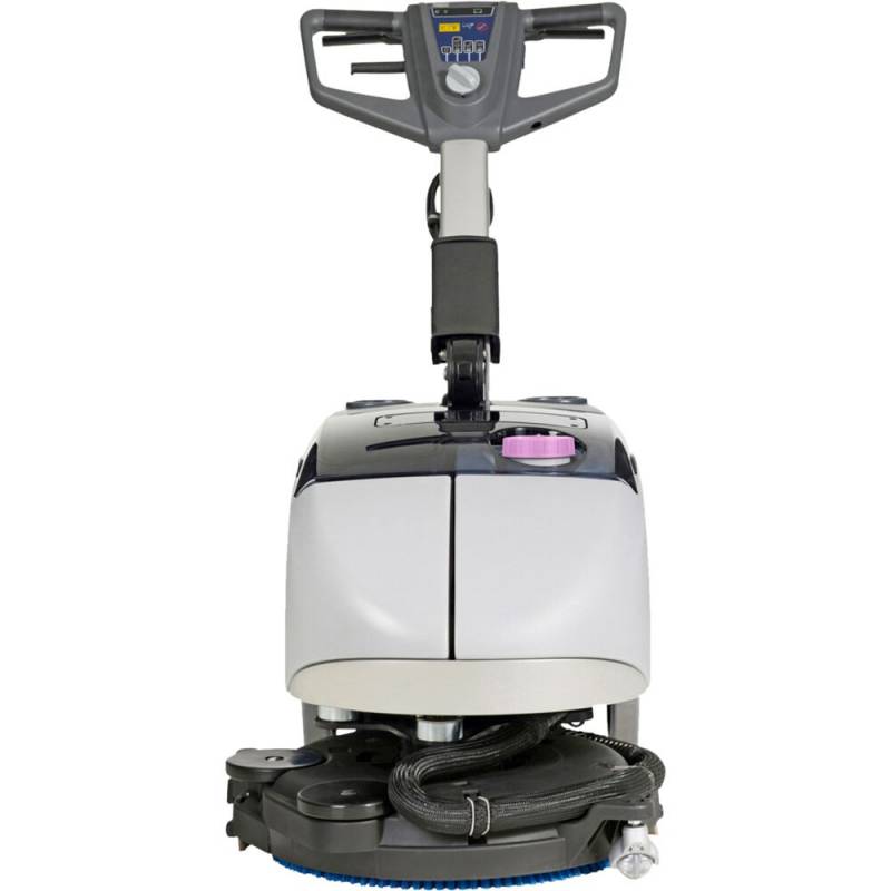 Gulvvasker, Nilfisk, SC351, Lithium-Ion, gr&aring;, 2-rums, walk-behind, 11/11 l, 370 mm *Denne vare tages ikke retur*
