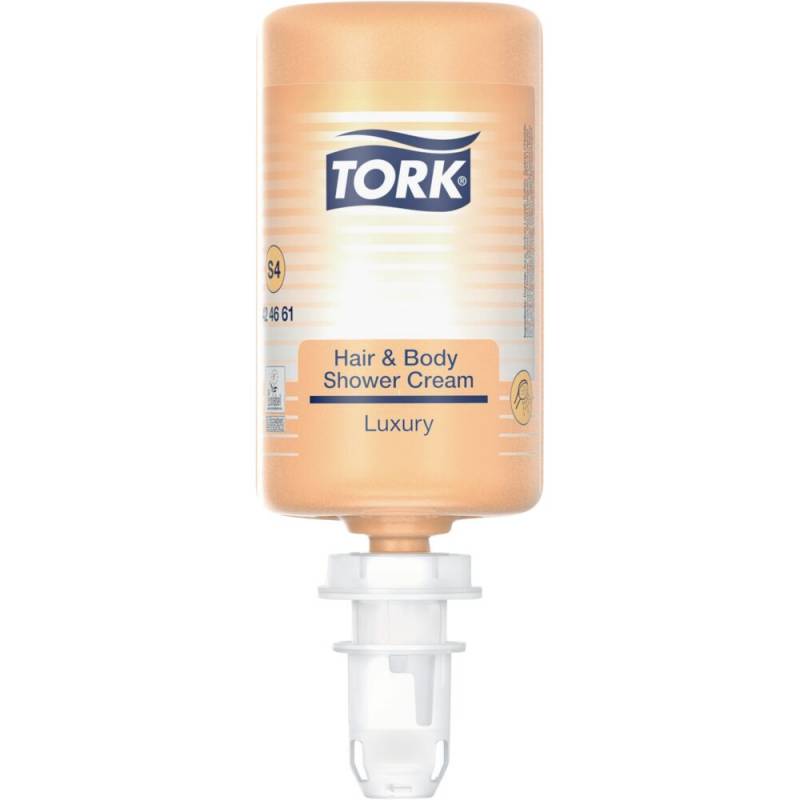 H&aring;r og bodyshampoo, Tork S4, 1000 ml, med farve og parfume