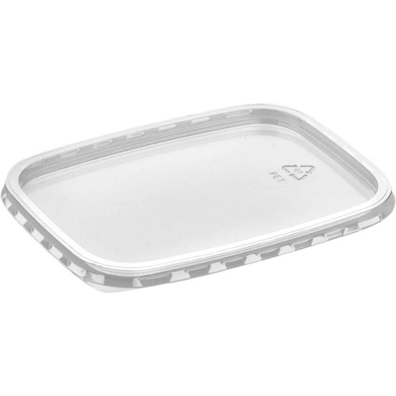 Snap-on l&aring;g, 14,4x10,8cm, klar, APET, h&oslash;jt, til standard bakke
