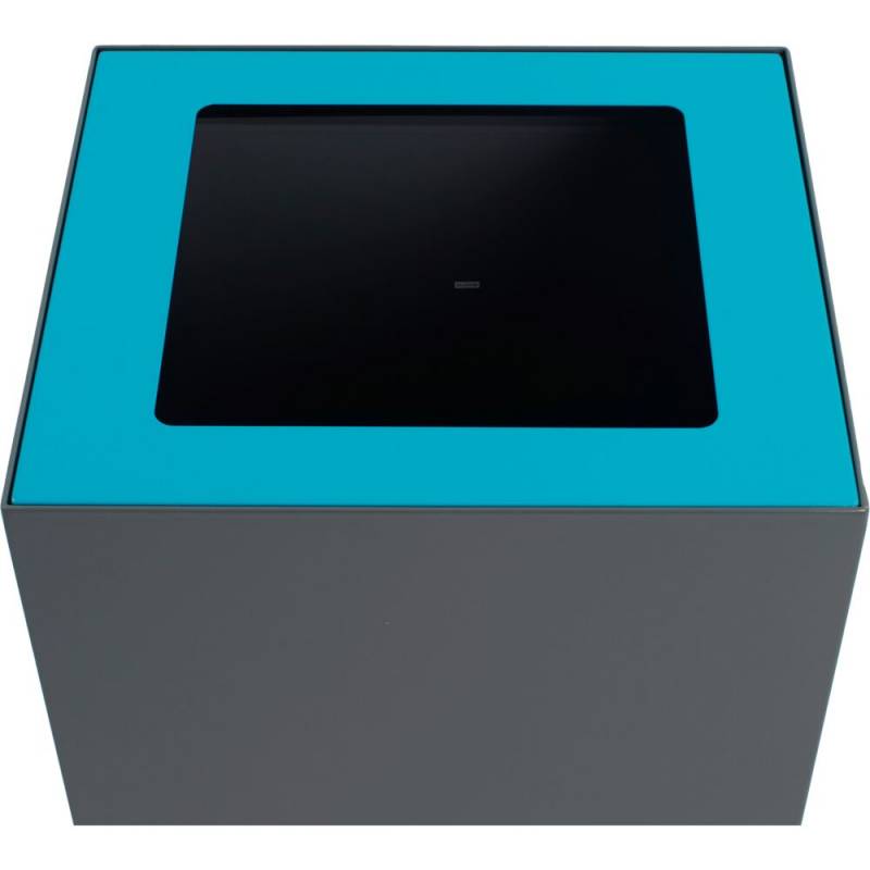 Topindsats V-Part, bl&aring;, pulverlakeret st&aring;l, &aring;bent indkast, til modulopbygget serie, 85 og 90 liter *Denne vare tages ikke retur*