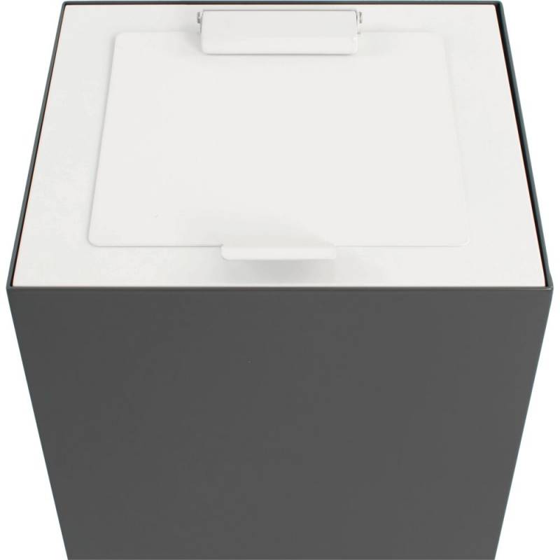 L&aring;g, V-Part Modular waste, hvid, pulverlakeret st&aring;l, soft close, til modulopbygget serie, 85 og 90 liter *Denne vare tages ikke retur*