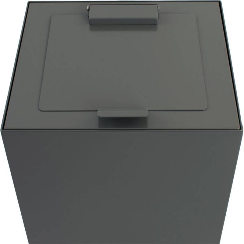L&aring;g, V-Part Modular waste, m&oslash;rkegr&aring;, pulverlakeret st&aring;l, soft close, til modulopbygget serie, 85 og 90 liter *Denne vare tages ikke retur*