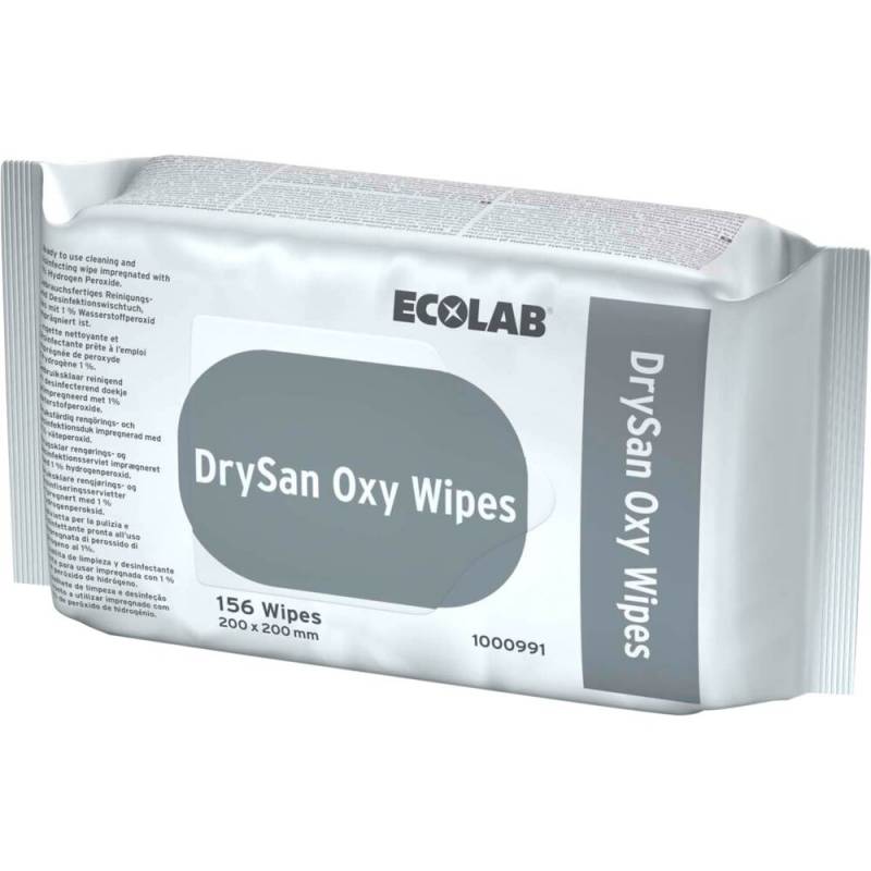 Reng&oslash;rings - og desinfektionsserivet, Ecolab Dryson OXY, 21x19cm *Denne vare tages ikke retur*