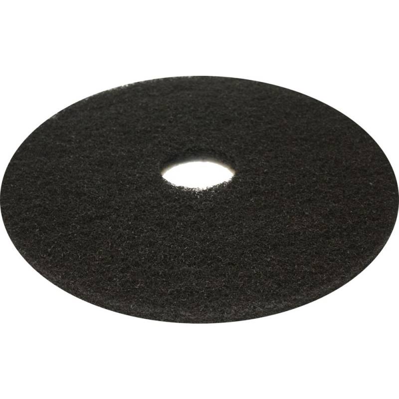 Gulvrondel, 17", &Oslash;432mm, sort, genanvendt PET fiber, til grovere v&aring;dskuring