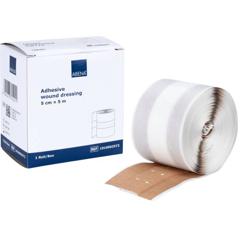 S&aring;rplaster, ABENA, 5m x 5cm, beige, latexfri, usteril, engangs