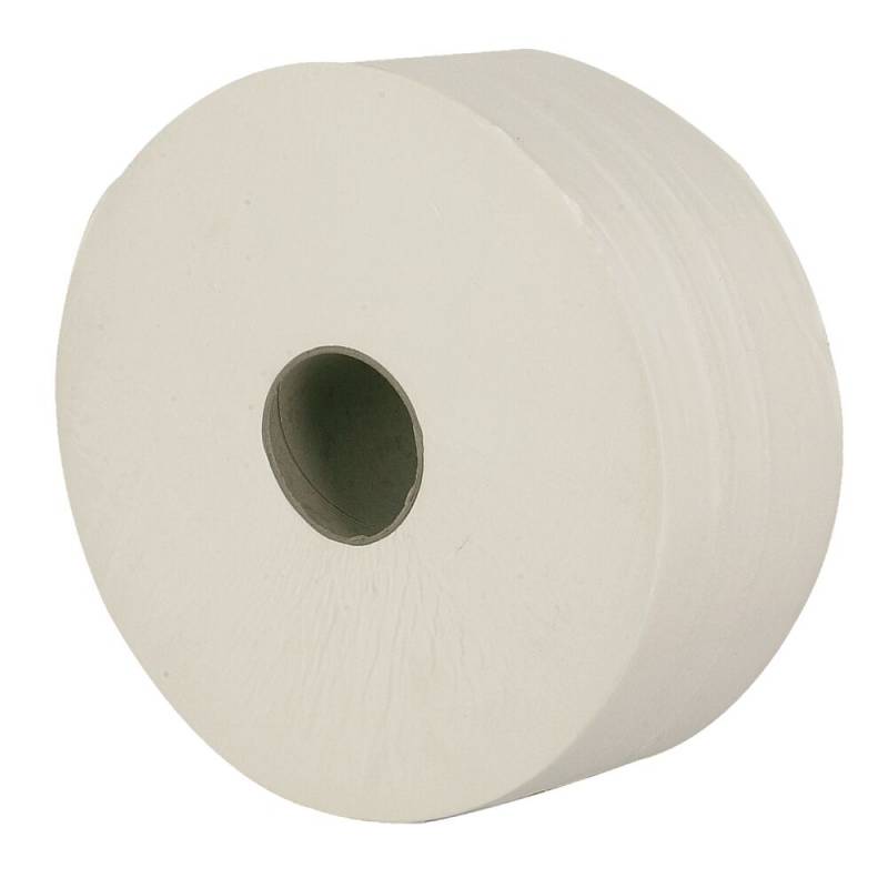 Jumborulle, Neutral, 2-lags, Midi, 380m x 9,2cm, &Oslash;26cm, hvid, nyfiber