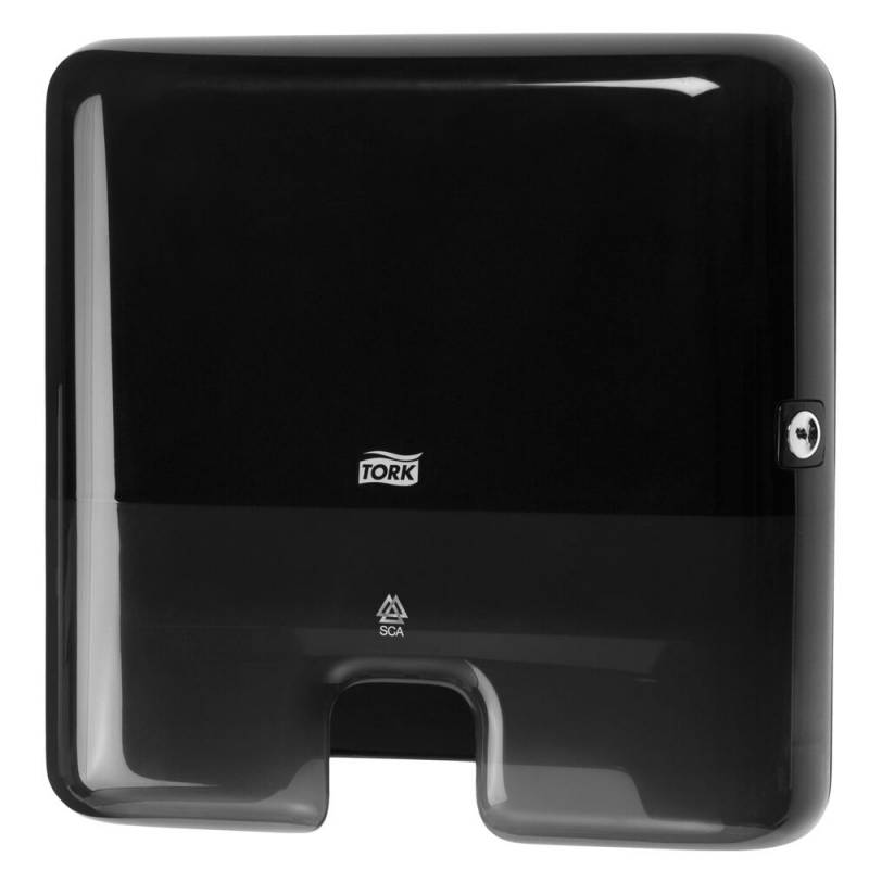 Dispenser, Tork H2, Mini, 10,1x30,2x29,5cm, sort, plast, til h&aring;ndkl&aelig;deark med maks dybde 9 cm og maks bredde 21,5 cm *Denne vare tages ikke retur*