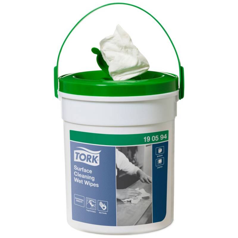 Overfladedesinfektion, Tork Wet Wipe, 15,7m x 13,5cm, uden parfume