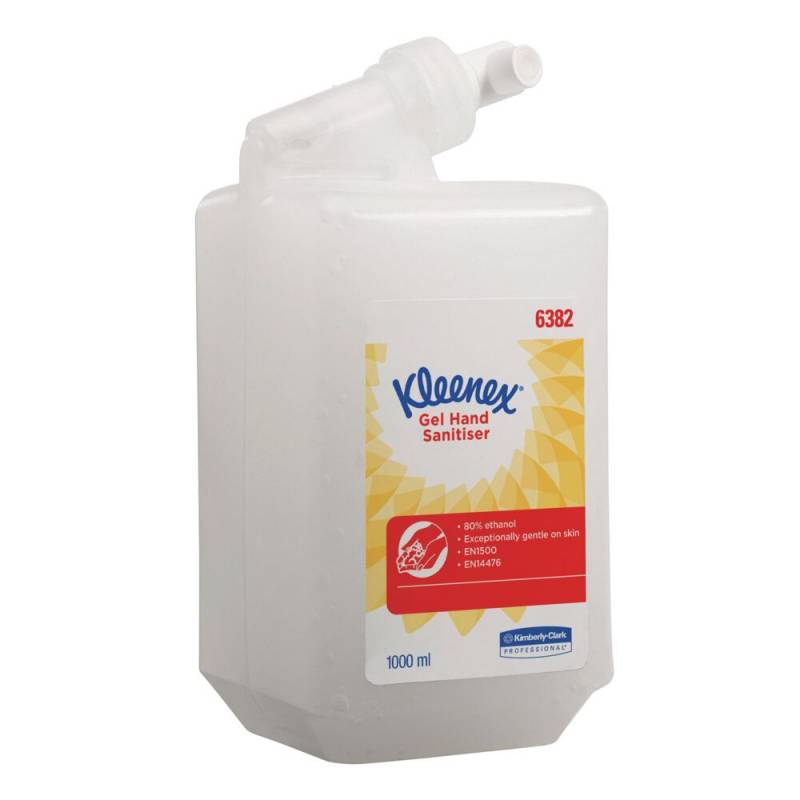 H&aring;nddesinfektion, Kleenex, 1 l, gel,1 ml pr. dosering
