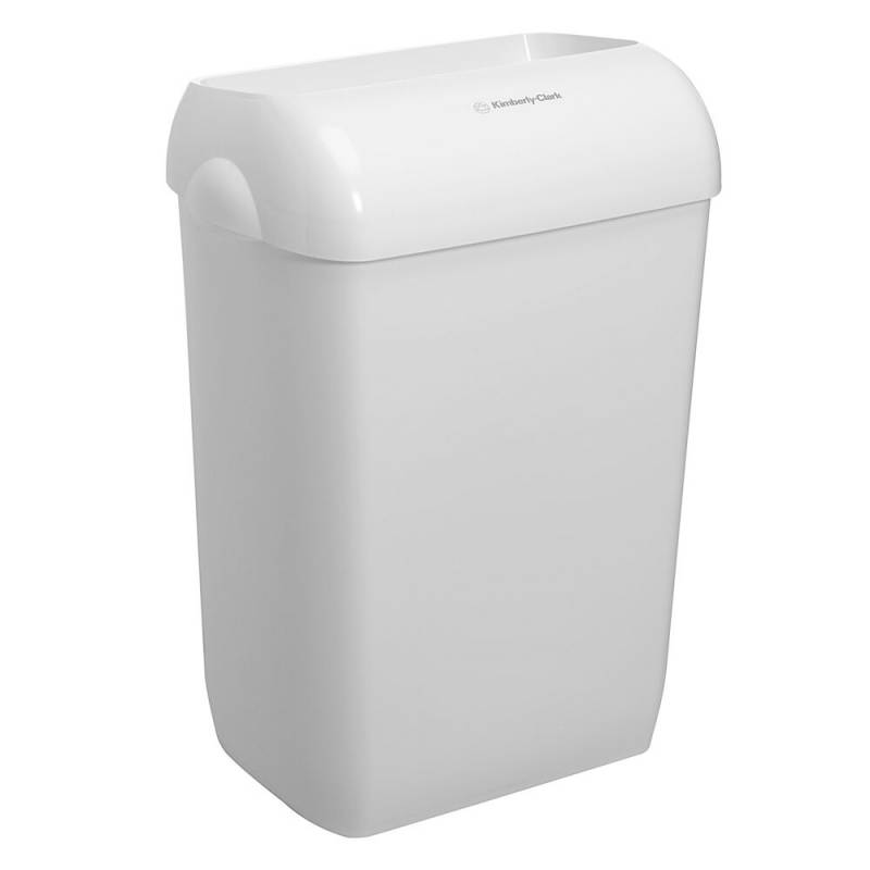 Affaldsspand, Kimberly-Clark Aquarius, hvid, plast, 50 l, forberedt til v&aelig;gmontering inkl. materiale til montering *Denne vare tages ikke retur*