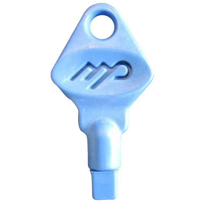 N&oslash;gle, bl&aring;, plast, til hvid plast dispenser, 5 stk.