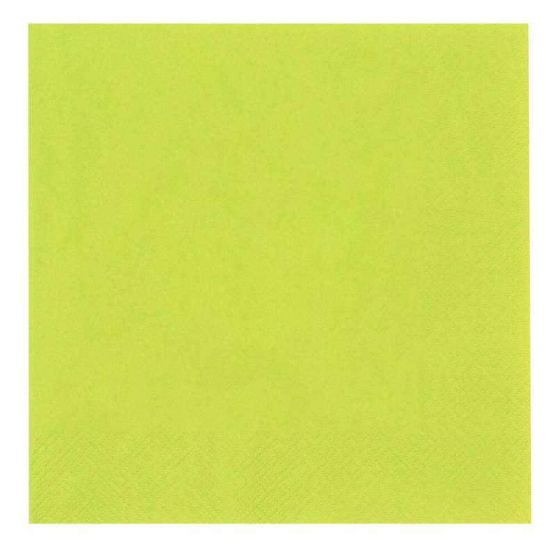 Frokostserviet, ABENA Gastro, 3-lags, 1/4 fold, 33x33cm, limegr&oslash;n, nyfiber