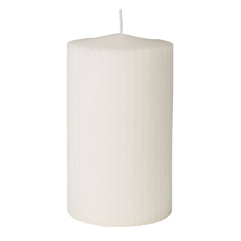 Bloklys, 12cm, &Oslash;7cm, hvid, 50 timer, paraffin