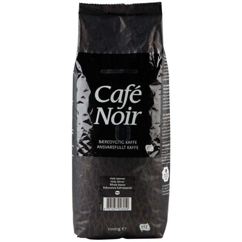 Kaffe, Caf&eacute; Noir, helb&oslash;nner, 1 kg