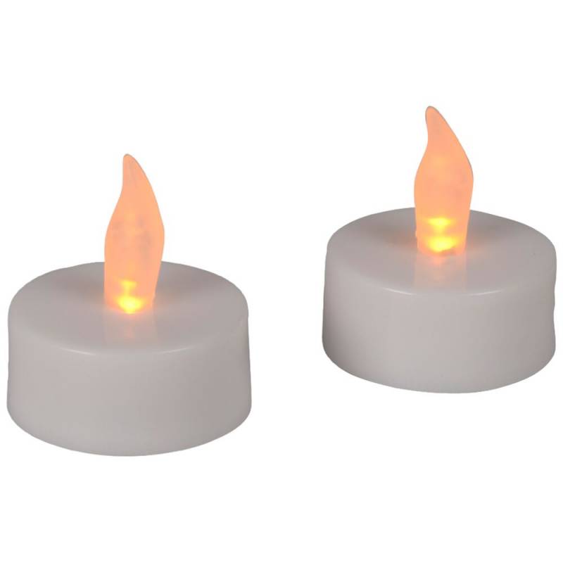 LED fyrfadslys, 4,5cm, &Oslash;3,8cm, hvid, 60 timer, plast