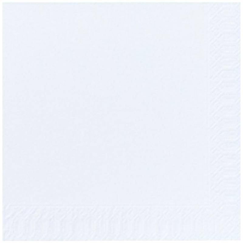 Frokostserviet, Duni, 1-lags, 1/4 fold, 33x33cm, hvid, nyfiber