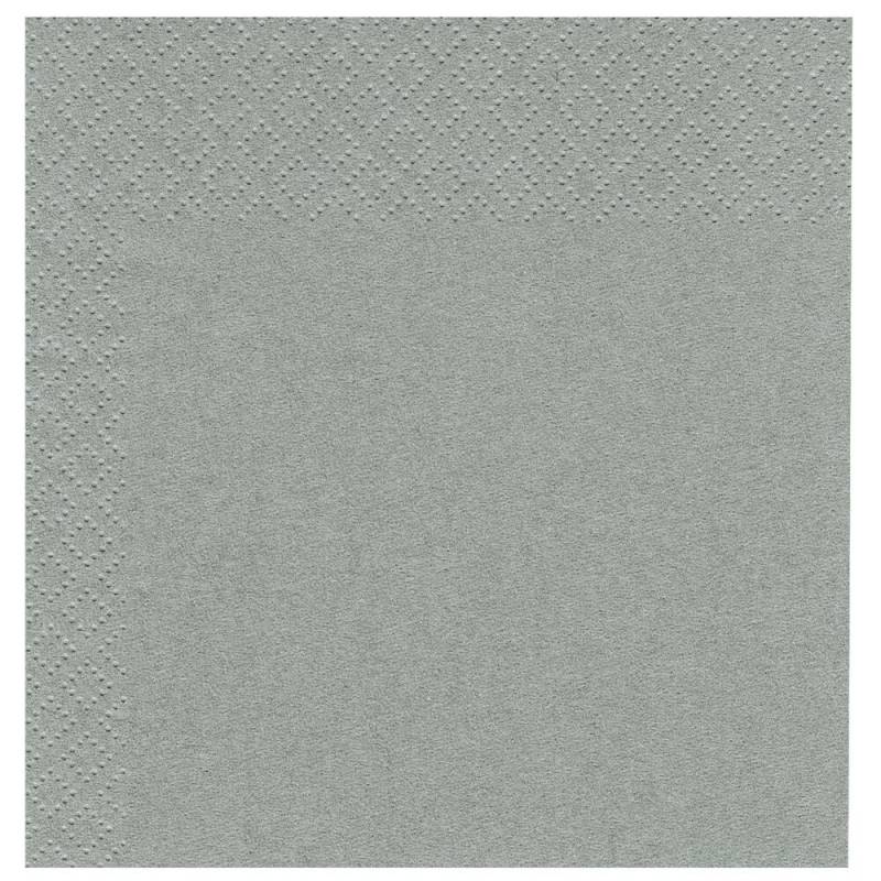 Middagsserviet, ABENA Gastro, 3-lags, 1/4 fold, 40x40cm, gr&aring;, nyfiber