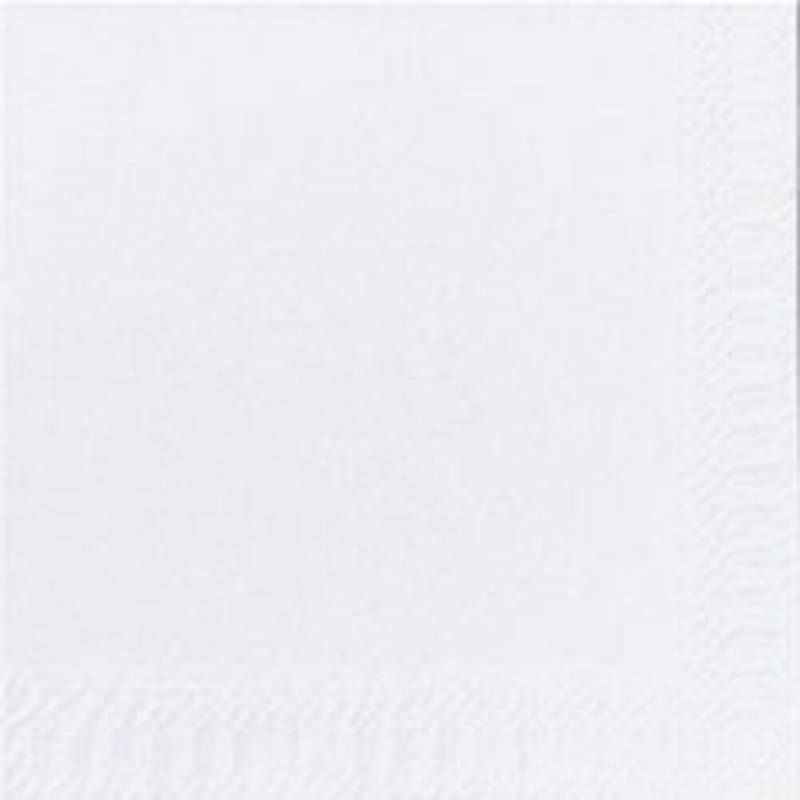 Kaffeserviet, Duni, 1-lags, 1/4 fold, 24x24cm, hvid, nyfiber