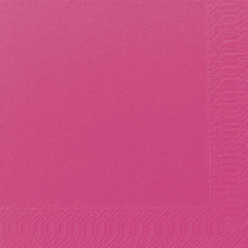 Frokostserviet, Duni, 2-lags, 1/4 fold, 33x33cm, fuchsia, nyfiber