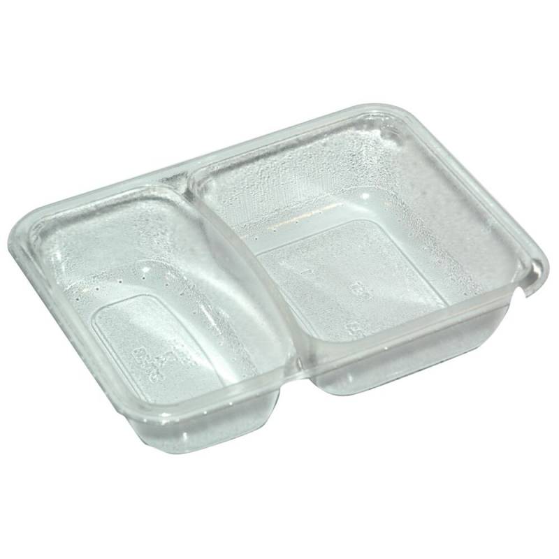 Bakke, K 2171-2B, 17,1x12,7x3,8cm, 530 ml, klar, APET, 2-rums, 215/315 ml, standard serie, biret