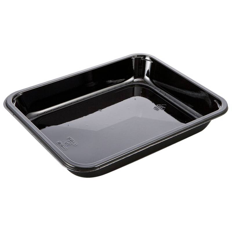 Bakke, C 2227-1E, 22,7x17,8x3,5cm, 1035 ml, sort, CPET, 1-rums, 1035 ml, standard serie, hovedret