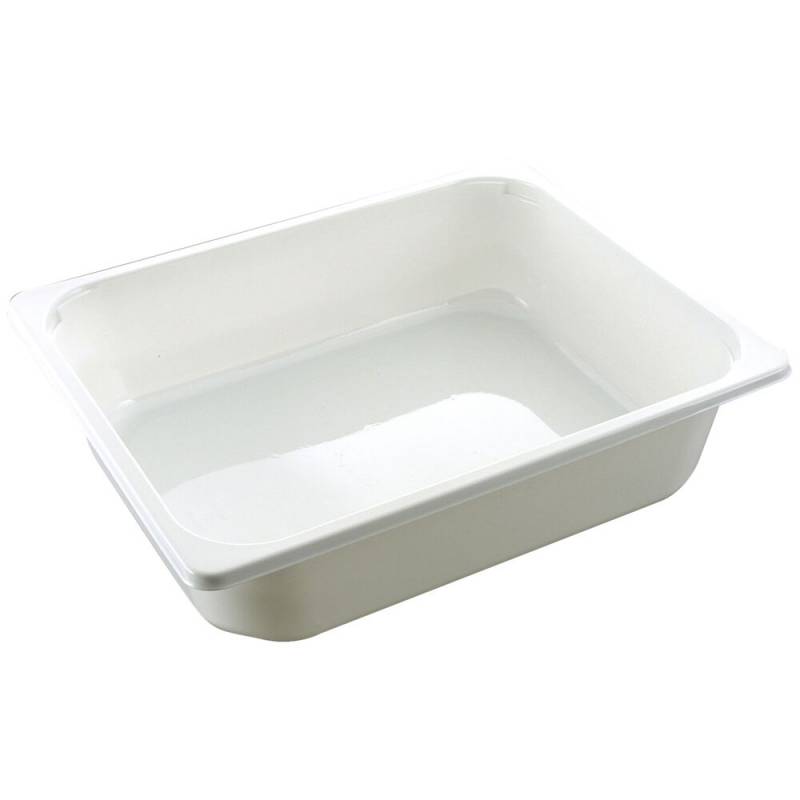Bakke, C 2325-1B, 32,5x26,5x8cm, 5100 ml, hvid, CPET, 1-rums, standard serie, 1/2 GN