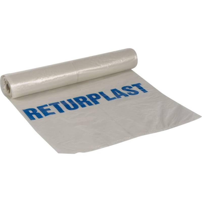 Knudes&aelig;k, 125 l, klar, LDPE/genanvendt, 75x139cm, med perforerede huller
