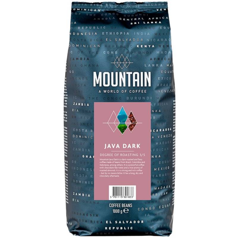 Kaffe, BKI Mountain Java, helb&oslash;nner, 1 kg