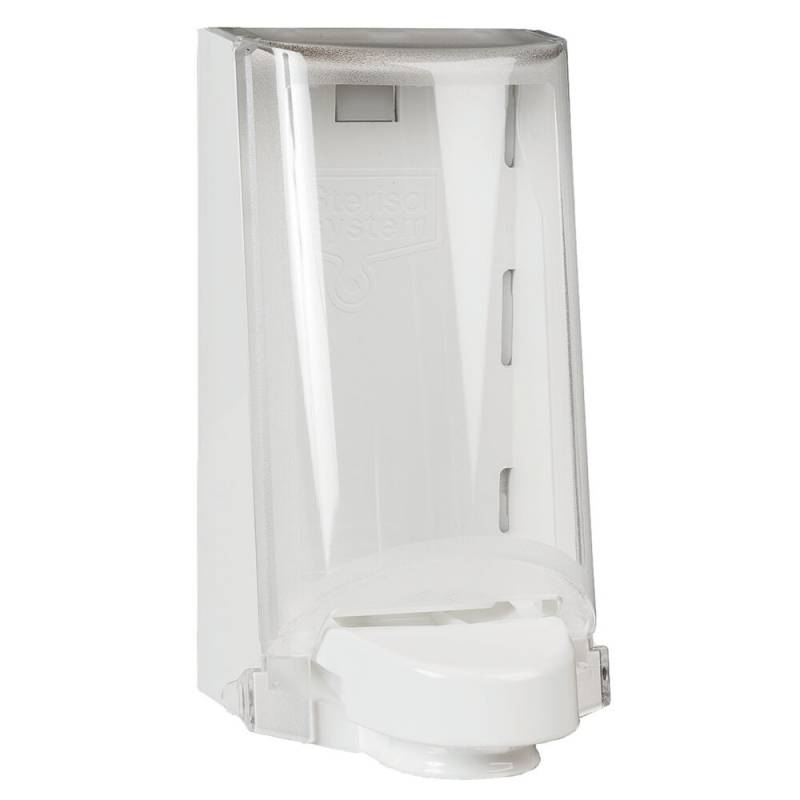 Dispenser, Sterisol, 700 ml, hvid, med transparent kappe *Denne vare tages ikke retur*