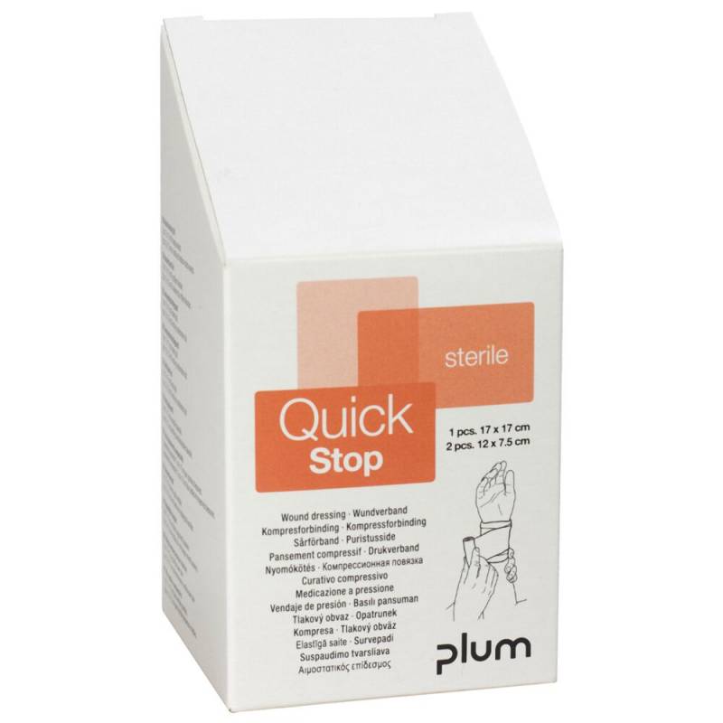 Fikseringsbind, QuickStop, 11,45cm, hvid, steril