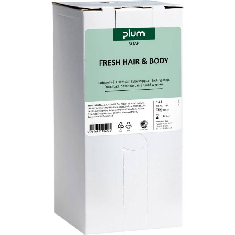 H&aring;r og bodyshampoo, Kiilto, 1400 ml, uden farve med parfume