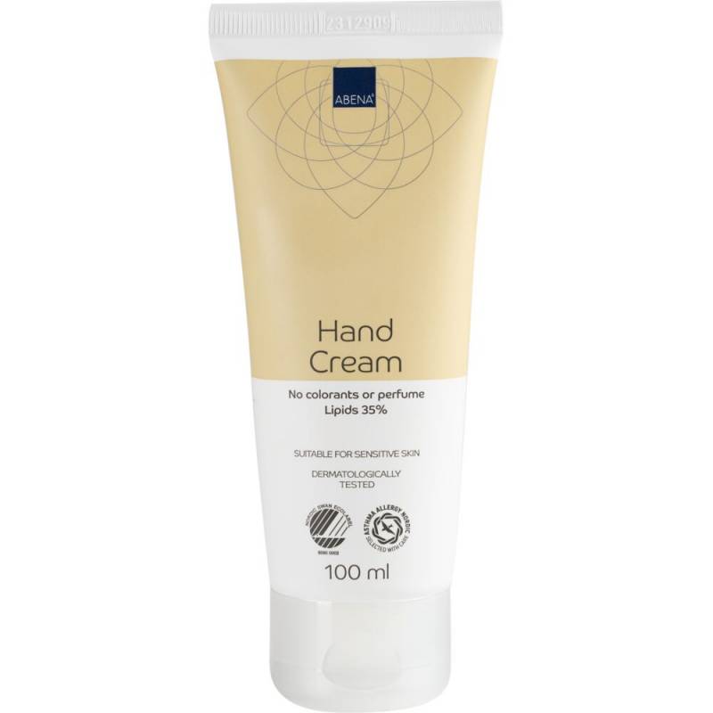H&aring;ndcreme, ABENA, 100 ml, uden farve og parfume, 35% fedt