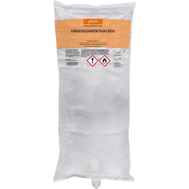 H&aring;nddesinfektion, Kiilto, 1000 ml, med 85% ethanol blanding hvoraf 6% er IPA